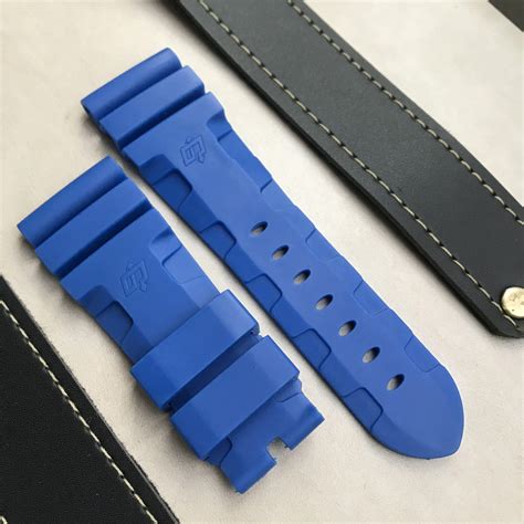 blue panerai rubber strap